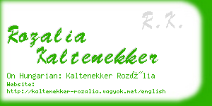 rozalia kaltenekker business card